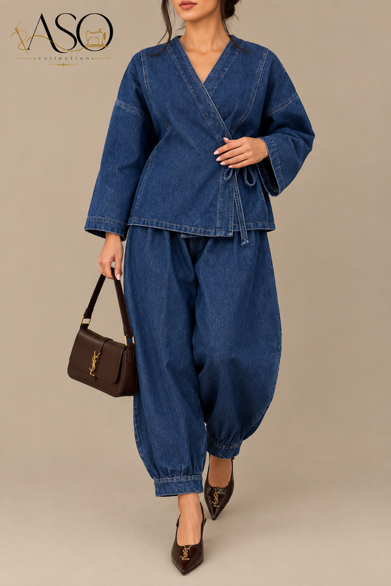 ست شومیز شلوار جین آنابل | ASO Collection